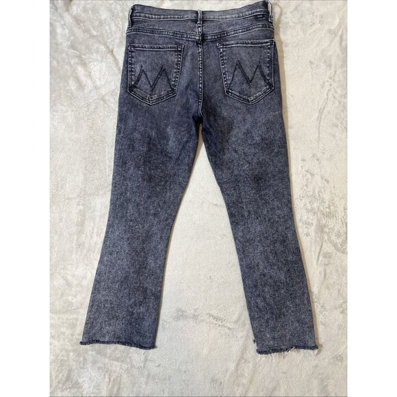 Mother The Insider Crop Step Fray Jeans Women’s Size 31 Gray Distressed Hem - Picture 9 of 11